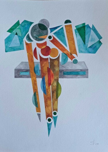 "metamorfosis en acu…" başlıklı Tablo Italo Somma tarafından, Orijinal sanat, Suluboya