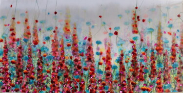 Painting titled "still a foggy day I…" by Donatella Marraoni, Original Artwork, Oil Mounted on Wood Stretcher frame