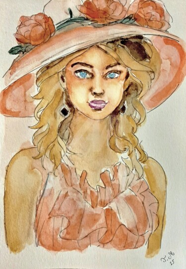 Peinture intitulée "Floral Elegance" par Armajay, Œuvre d'art originale, Aquarelle