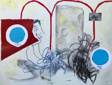 Malerei mit dem Titel "YOU/ME" von Sopo Simonishvili, Original-Kunstwerk, Acryl