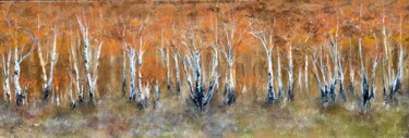 "Leuchtende Birken" başlıklı Tablo Beate Gebauer tarafından, Orijinal sanat, Akrilik Ahşap Sedye çerçevesi üzerine monte edi…