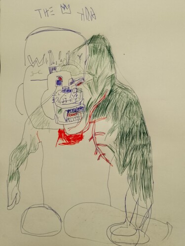 Drawing titled "Kong" by Hector O'Kanin, Original Artwork, Marker