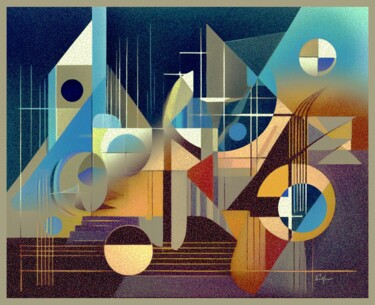 Digitale Kunst mit dem Titel "Geometric Improvisa…" von Van Evan Fuller, Original-Kunstwerk, Digitale Malerei
