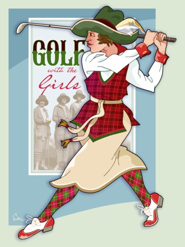 "Golf With the Girls" başlıklı Dijital Sanat Van Evan Fuller tarafından, Orijinal sanat, Dijital Resim