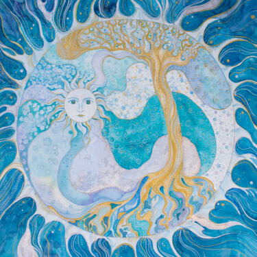 Painting titled "Dome" by Elaria, Original Artwork, Ink