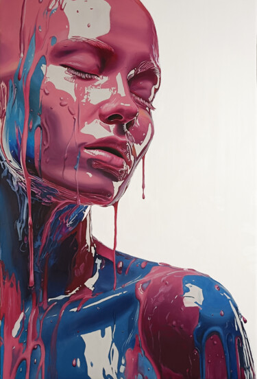 Pintura intitulada "Woman realistic pin…" por Ilona Voronova, Obras de arte originais, Óleo