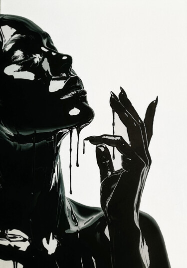 Peinture intitulée "Black woman portrai…" par Ilona Voronova, Œuvre d'art originale, Huile