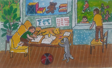 "bright naive style…" başlıklı Tablo Evgenia Rod tarafından, Orijinal sanat, Akrilik