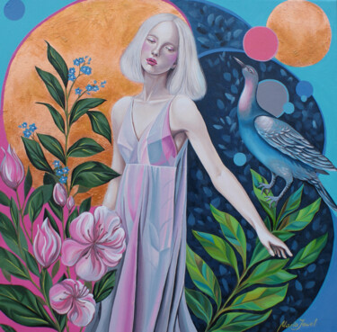 "Garden of Memories" başlıklı Tablo Maria Komzikova tarafından, Orijinal sanat, Akrilik Ahşap Sedye çerçevesi üzerine monte…