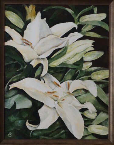 "Inherited anxiety" başlıklı Tablo Andzela Smalka tarafından, Orijinal sanat, Petrol Ahşap Sedye çerçevesi üzerine monte edi…