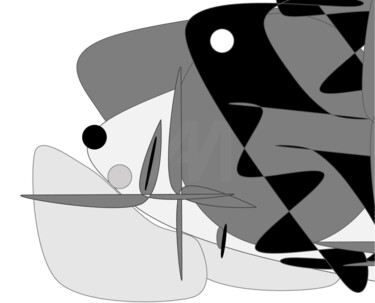 Arts numériques intitulée "Chubby Bird with Be…" par Simone Hardt, Œuvre d'art originale, Peinture numérique