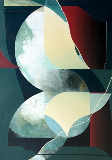 Malerei mit dem Titel "Shape #2" von Khrystyna Chernova (K.Chernova), Original-Kunstwerk, Acryl Auf Keilrahmen aus Holz mont…