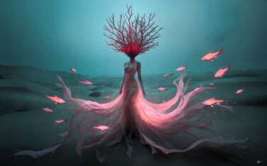 Digital Arts titled "Corail_1218 V1" by Frederic Racaud, Original Artwork, AI generated image