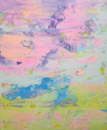 Schilderij getiteld "Abstract 2573" door Alex Senchenko, Origineel Kunstwerk, Acryl Gemonteerd op Frame voor houten brancard