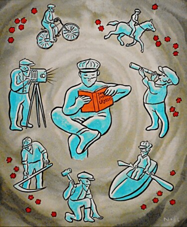 "Flowerville – Part…" başlıklı Tablo Noël Van Hoof tarafından, Orijinal sanat, Suluboya