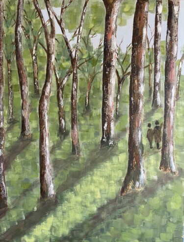 "Dans les bois..." başlıklı Tablo Benedicte De Crépy Dubarry tarafından, Orijinal sanat, Akrilik