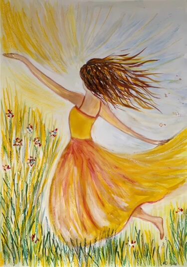 Tekening getiteld "The Awakening of Li…" door Eli Devart, Origineel Kunstwerk, Aquarel