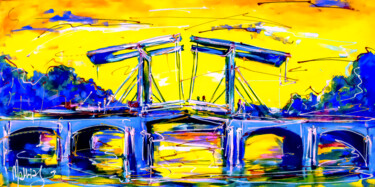 "Canal of Amsterdam,…" başlıklı Tablo Mathias (1975) tarafından, Orijinal sanat, Akrilik