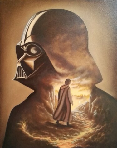 Pintura intitulada "Peinture, style sta…" por Steivan Loundou, Obras de arte originais, Óleo Montado em Armação em madeira