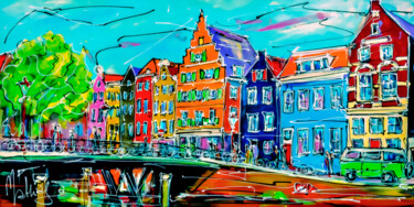 "Canal of Amsterdam,…" başlıklı Tablo Mathias (1975) tarafından, Orijinal sanat, Akrilik