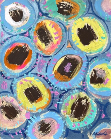 Ζωγραφική με τίτλο "Ornement africain l…" από Ekaterina Lukyanova (LukyanovaART), Αυθεντικά έργα τέχνης, Ακρυλικό