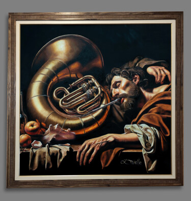 Painting titled "Obra Óleo sobre tel…" by Luis Mielle, Original Artwork, Oil Mounted on Other rigid panel