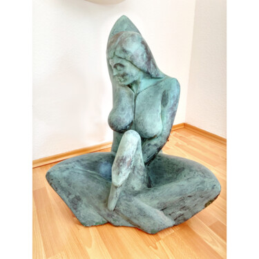Sculpture titled "Leda mit dem Schwan…" by Clemens Teichmann, Original Artwork, Plaster
