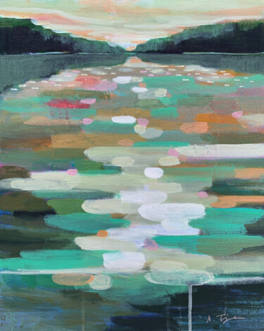 "Serene Breeze III" başlıklı Tablo Alissa Kim Tjen tarafından, Orijinal sanat, Akrilik Ahşap Sedye çerçevesi üzerine monte e…