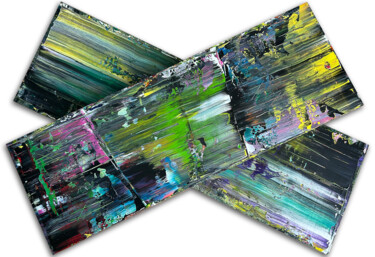 Malarstwo zatytułowany „X-Factor” autorstwa Preston M. Smith (PMS), Oryginalna praca, Akryl Zamontowany na Panel drewniany