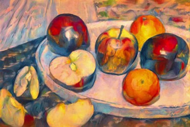 Digital Arts titled "Apples and Oranges" by Van Evan Fuller, Original Artwork, Digital Painting