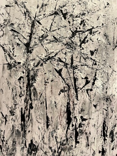 Peinture intitulée "Nature hivernale" par Claudine Janel, Œuvre d'art originale, Acrylique Monté sur Carton