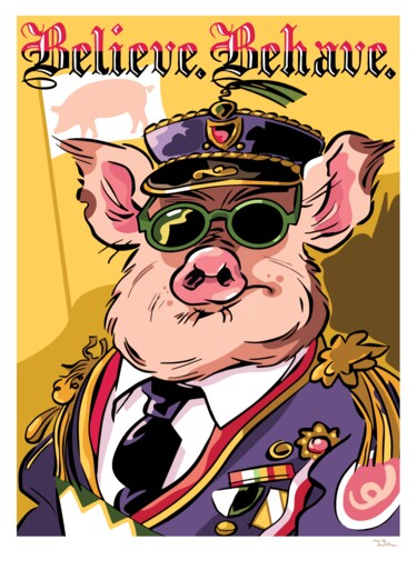 "Believe, Behave" başlıklı Dijital Sanat Van Evan Fuller tarafından, Orijinal sanat, Dijital Resim