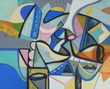 Painting titled "Presence" by Stephen Lucas, Original Artwork, Acrylic Mounted on Wood Stretcher frame