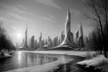 "Central Park 2125 NB" başlıklı Dijital Sanat Frederic Bos tarafından, Orijinal sanat, Dijital Fotoğrafçılık