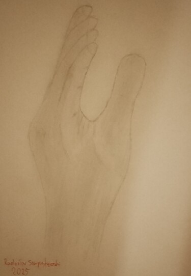 Drawing titled "Ręka Boga" by Radoslaw Szuprytowski, Original Artwork, Pencil