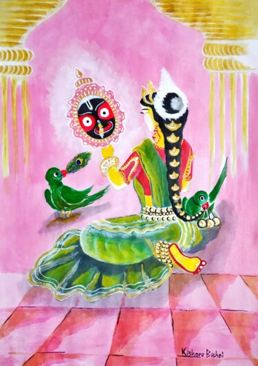 绘画 标题为“The Reflection 2” 由Kishore Bishoi, 原创艺术品, 丙烯