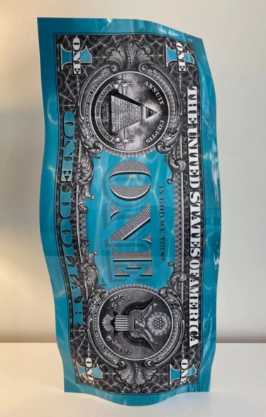 Rzeźba zatytułowany „One Dollar Lagoon” autorstwa Karl Lagasse, Oryginalna praca, Aluminium