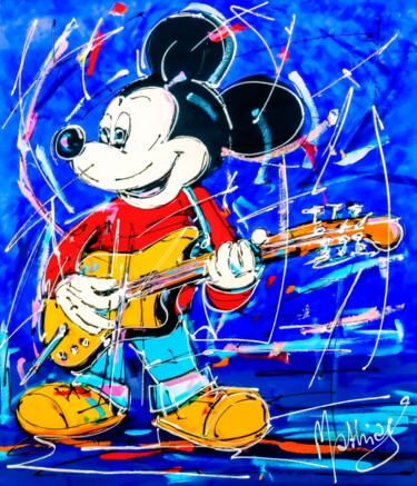 "Mickey the Guitarist" başlıklı Tablo Mathias (1975) tarafından, Orijinal sanat, Akrilik