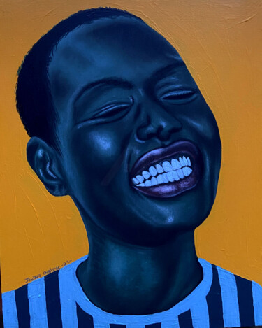 Painting titled "Happiness is Free" by Joshua Oyeleye, Original Artwork, Acrylic