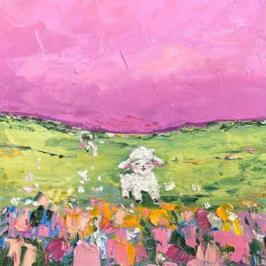 Peinture intitulée "Joy of the Field" par Katrin Gergert, Œuvre d'art originale, Huile Monté sur Châssis en bois