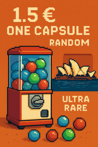 Цифровое искусство под названием "Gashapon promo" - Oneink, Подлинное произведение искусства, Изображение, сгенерированное ИИ