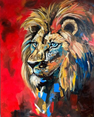 "King of Kings" başlıklı Tablo Katrin Gergert tarafından, Orijinal sanat, Petrol Ahşap panel üzerine monte edilmiş