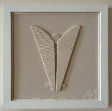 Textilkunst mit dem Titel "ÉTUDE•XI" von Bajka Mourier, Original-Kunstwerk, Stoff Auf Andere starre Platte montiert