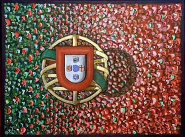 Malerei mit dem Titel "History of Portugal" von Phillip Reese, Original-Kunstwerk, Acryl