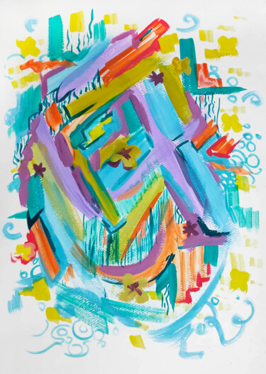 Peinture intitulée ""A Cozy Sensual Day"" par Elena Nikolic, Œuvre d'art originale, Acrylique Monté sur Châssis en bois