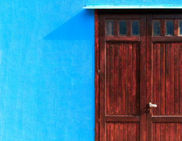 Photography titled "Intonaco Blu N.2" by Lorenzo Mariotti, Original Artwork, Digital Photography