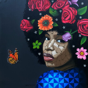 Painting titled "Ecstasy 2" by Feranmi Oyeleye, Original Artwork, Acrylic