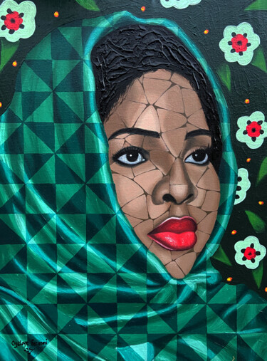 Painting titled "Embrace Nature 8" by Feranmi Oyeleye, Original Artwork, Acrylic