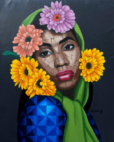 Картина под названием "Endowed" - Feranmi Oyeleye, Подлинное произведение искусства, Акрил