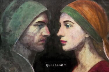 Peinture intitulée "« Peut-il me perdre…" par Ananda Eva, Œuvre d'art originale, Encre Monté sur artwork_cat.